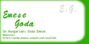 emese goda business card